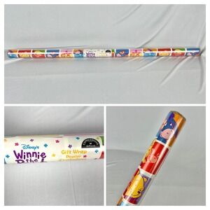 Vtg Disney Winnie the Pooh and Friends Gift Wrap Hallmark Expressions 15‎ Sq Ft